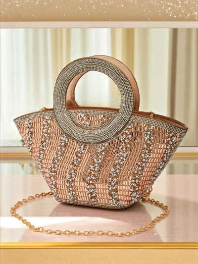 Petit sac à main pour femmes avec des zircons Sparkle Queen