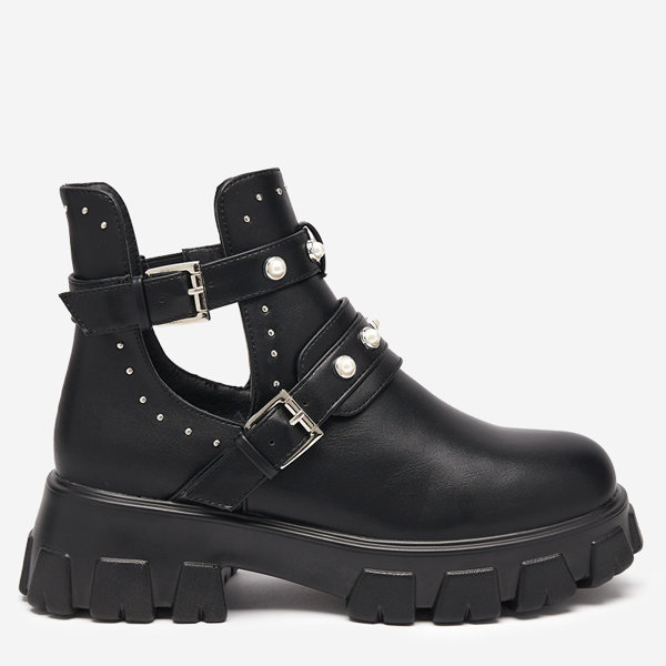 OUTLET Bottes noires pour femmes sur semelle massive Itreff- Footwear