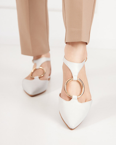 OUTLET Ballerines blanches ouvertes pour femme Dasu - Footwear