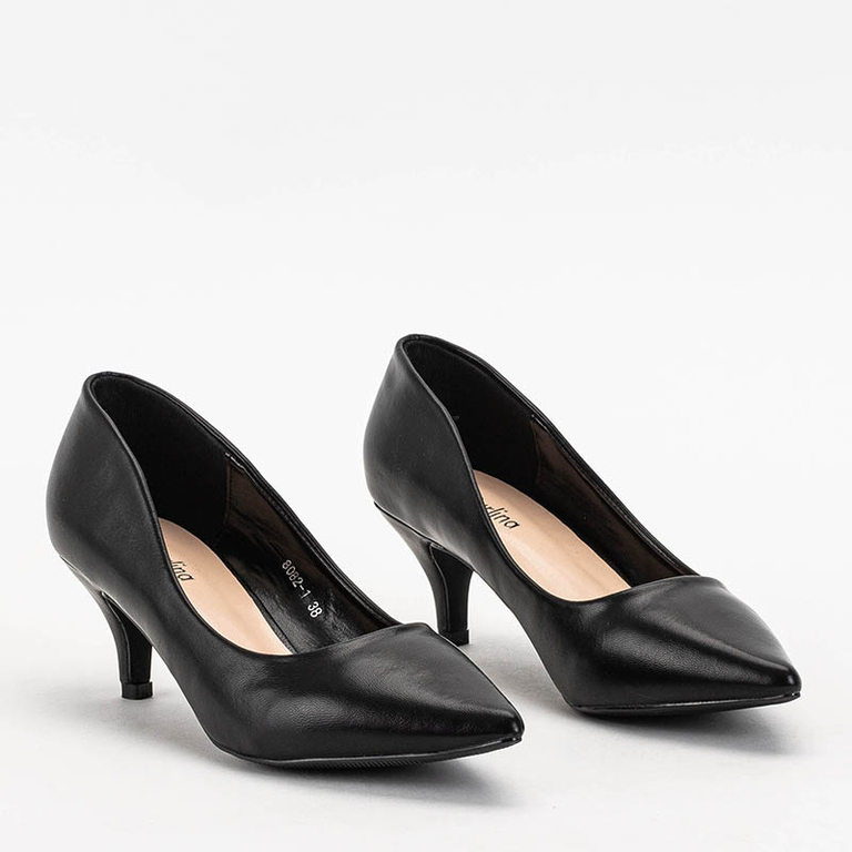 Escarpins femme noirs à petit talon Retima Souliers noir