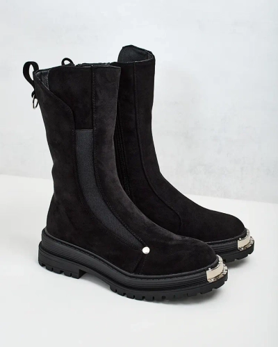 Royalfashion Bottes en éco-daim pour femme Homni