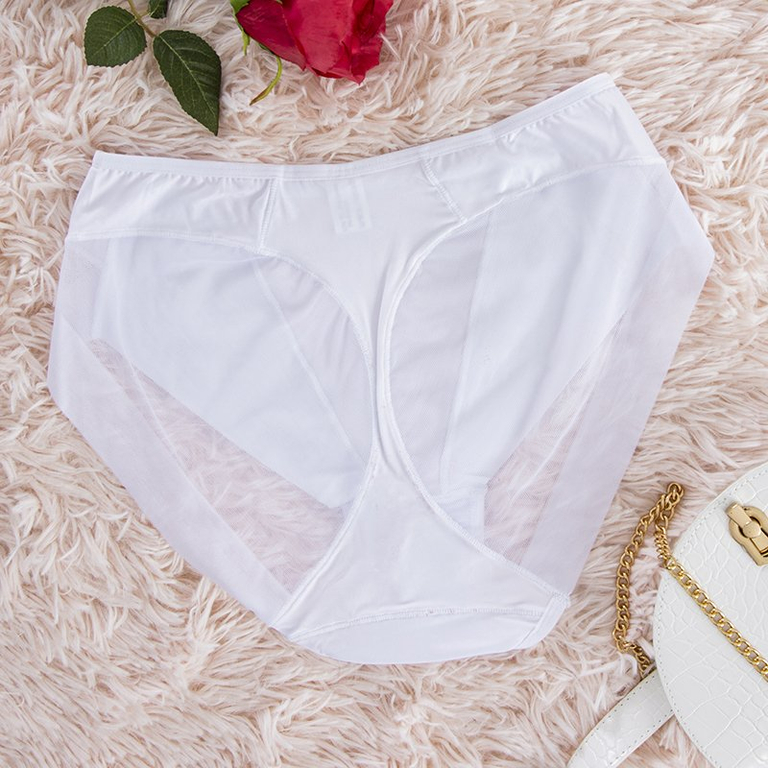 Slip femme en résille blanche - Sous-vêtements