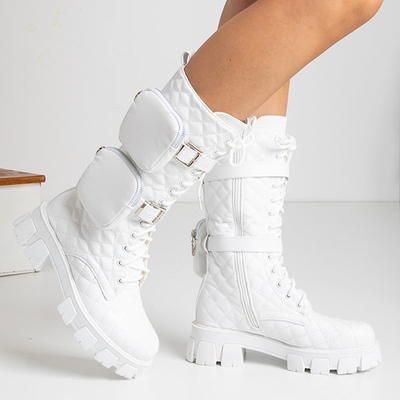 Tige matelassée Tepan blanche - Chaussures