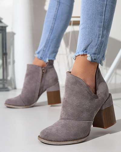 Bottines femme gris clair avec découpes Cintura - Footwear