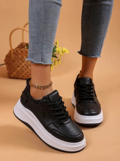 Royalfashion Baskets de sport à plateforme pour femmes Lincidi