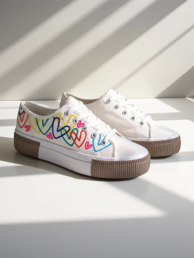 Baskets Royalfashion pour femmes avec imprimé cœur Sercess