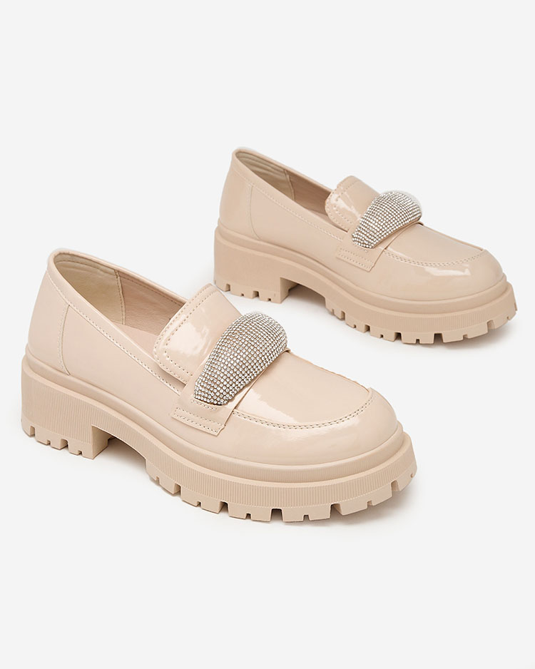 Royalfashion Mocassins laqués pour femme avec ornement Averados