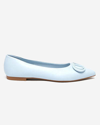 Ballerines pointues femme bleues avec ornement sur le bout Manico - Footwear