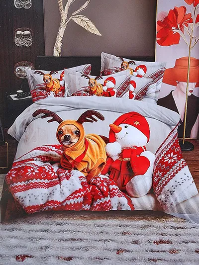 Ensemble de literie de Noël Royalfashion 160x200 complet 3-PIÈCES