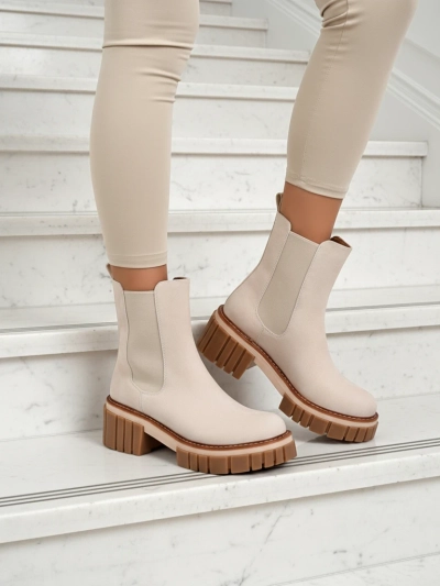 Bottines à talon bloc en nubuck écologique Amber Walk