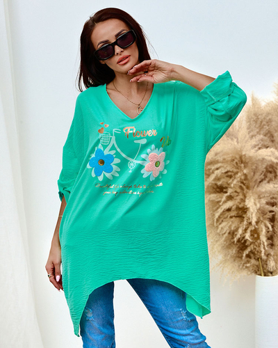 Royalfashion Blouse imprimée pour femme Longer