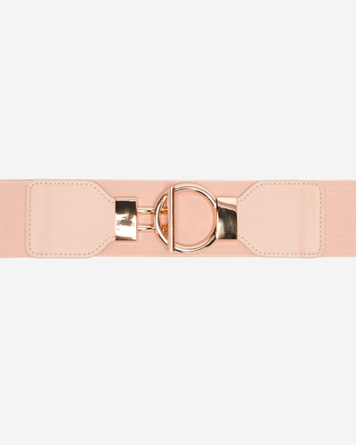 Ceinture élastique avec grande boucle en or rose - Accessoires