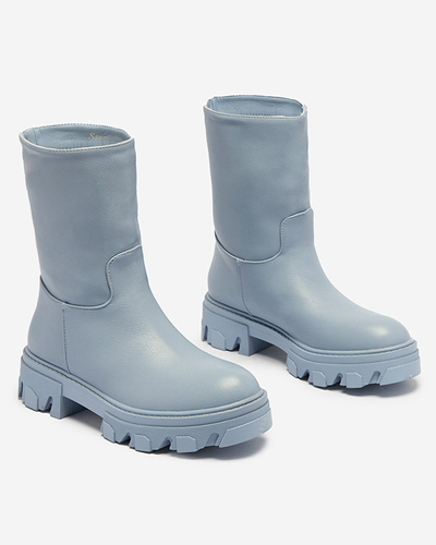 Bottines bleues à enfiler pour femme avec isolation Mekira - Footwear