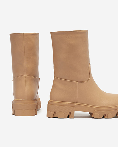 Bottines à enfiler pour femme avec isolation camel Mekira - Footwear