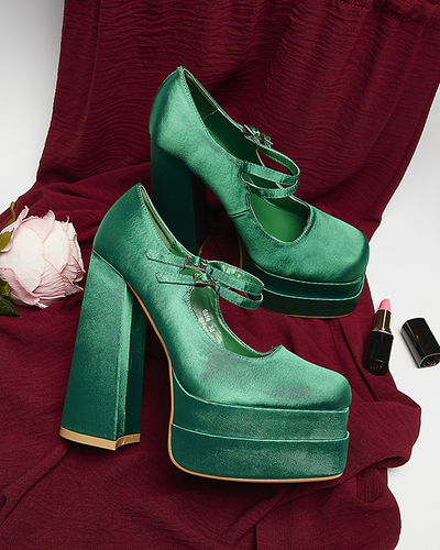 Vert escarpins à talons hauts pour femmes Elika - Chaussures