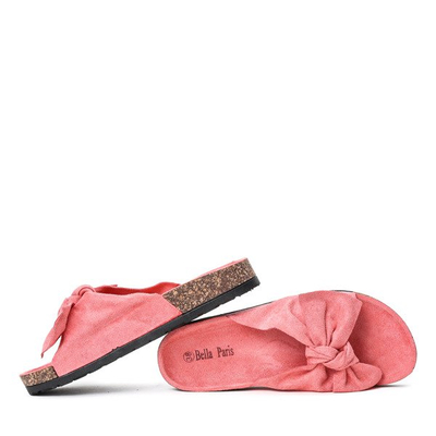 Tongs roses avec nœud d'été - Chaussures