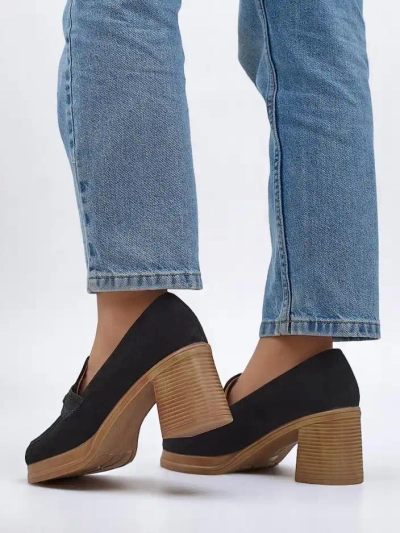 Mocassins à talon bloc pour femme Royalfashion Apareus