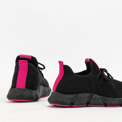 Chaussures de sport pour femmes noires et fuchsia Bommgi - Footwear