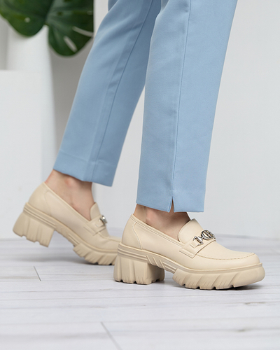 Chaussures pour femmes beiges sur une semelle Terima massive - Footwear