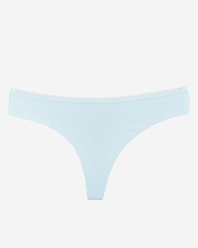 String côtelé bleu femme - Sous-vêtements