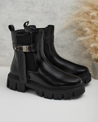 Royalfashion Bottes Dobinas en cuir eko pour femme