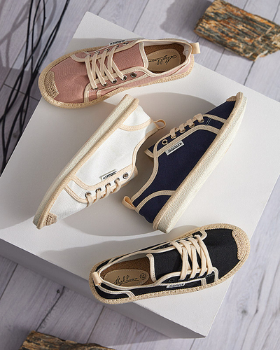 Baskets pour femmes tissées Mokida noires - Chaussures