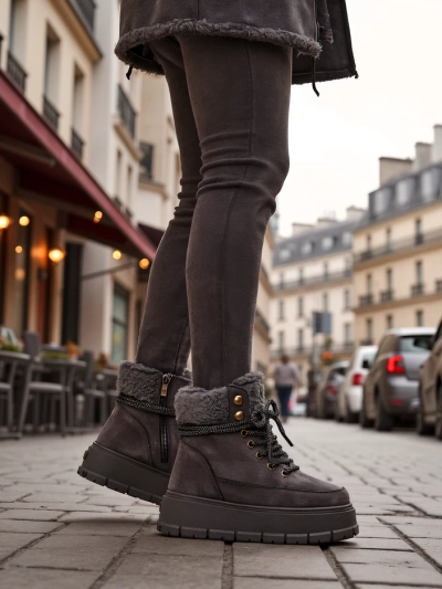 Royalfashion Bottes de neige pour femmes Bomion