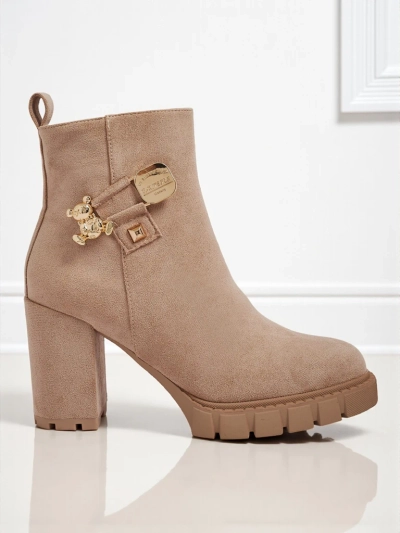 Bottines femme en éco-daim à talon bloc Bearr