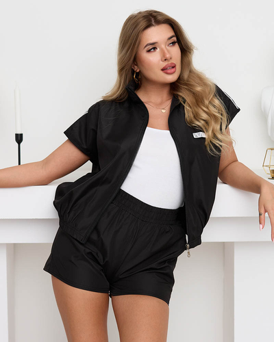 Survêtement de sport zippé noir femme - Vêtements