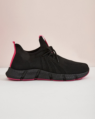 Chaussures de sport pour femmes noires et fuchsia Bommgi - Footwear