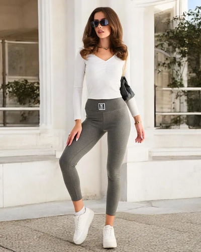 Royalfashion Leggings élastiques pour femmes