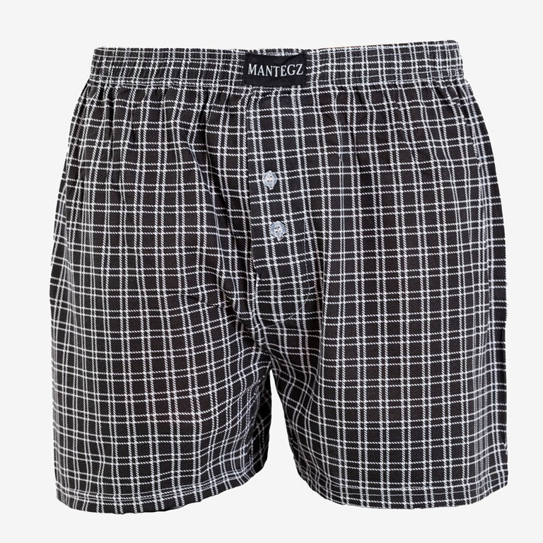 Culotte à carreaux noire pour homme - Sous-vêtements