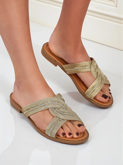 Royalfashion Mules tressées pour femmes Woven Breeze