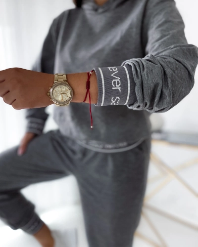 Royalfashion Ensemble de sweatshirt gris pour femme