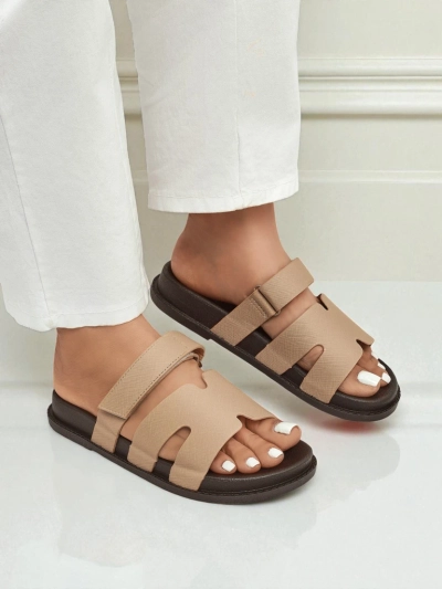 Royalfashion Chaussons pour femmes en cuir écologique ReppiFlex