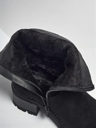 Bottines hautes pour femmes en éco-daim Carmine