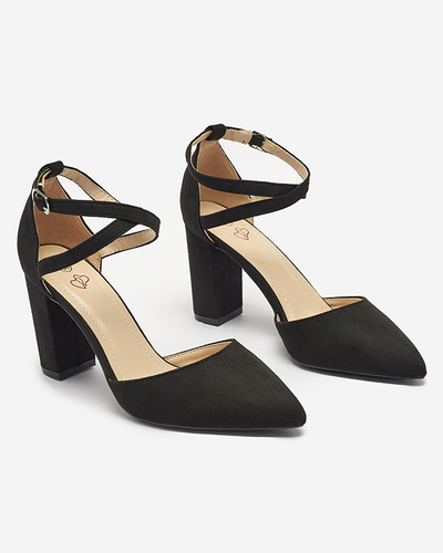 Escarpins noirs pour femmes sur un poteau Amagy- Footwear