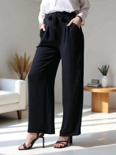 Pantalons larges pour femmes Royalfashion avec ceinture