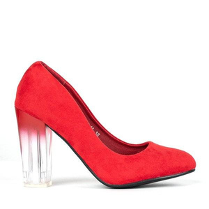 OUTLET Escarpins rouges sur poteau transparent Lorna - Chaussures