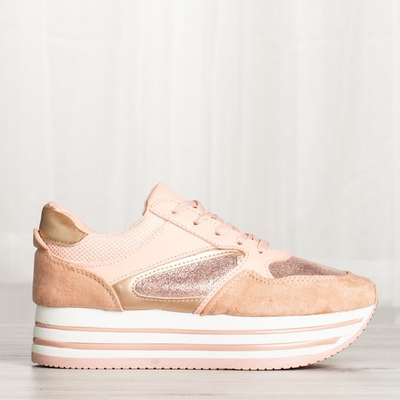Baskets à plateforme rose Kim - Chaussures 1