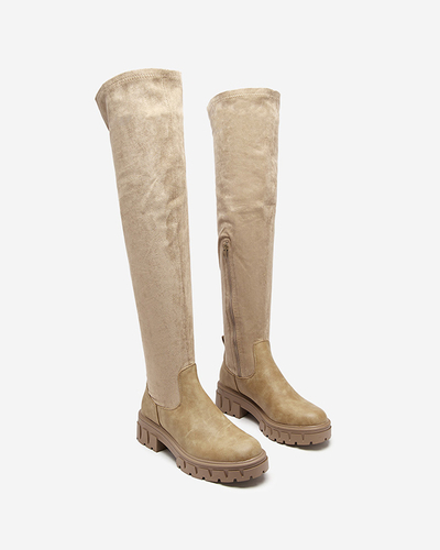 Cuissardes kaki pour femmes Liki - Footwear