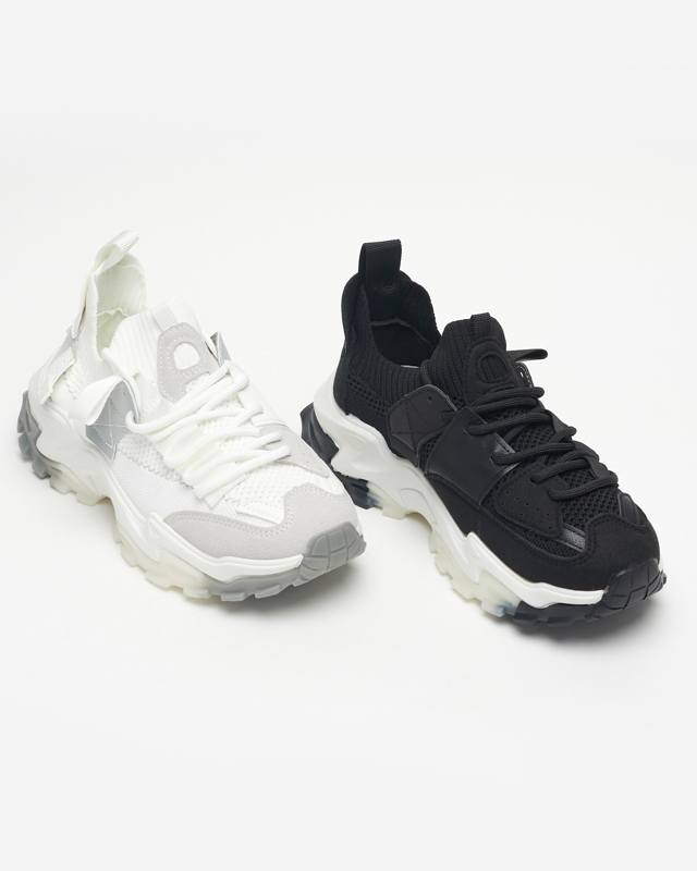 OUTLET Chaussures de sport pour femme noires sur semelle massive Tiroka - Footwear