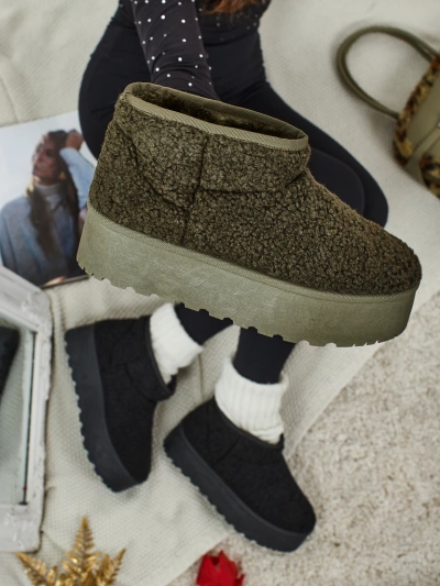 Bottes courtes imitation bottes de neige pour femmes Marellin