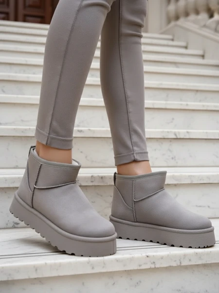 Royalfashion Bottes de neige courtes pour femme à la manière de Fofio