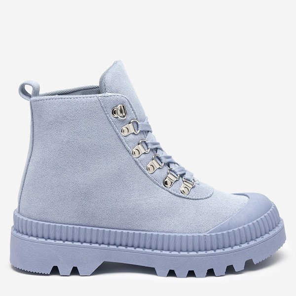 OUTLET Bottes à lacets bleues pour femmes a'la trappers Neridas - Footwear