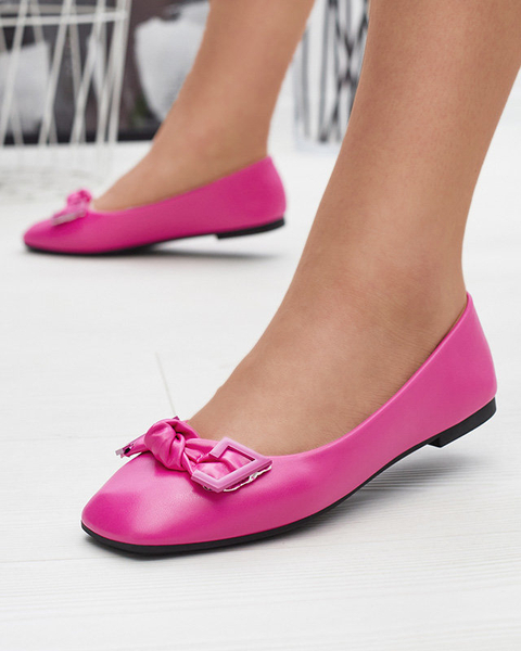 Ballerines roses pour femme avec décoration sur le nez Caxien- Footwear