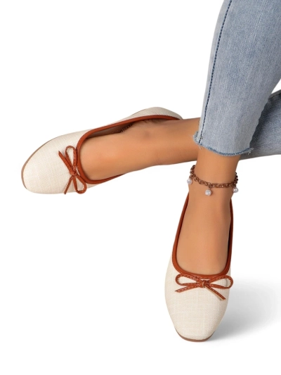 Royalfashion Ballerines pour femmes avec paillettes et un nœud Aramie