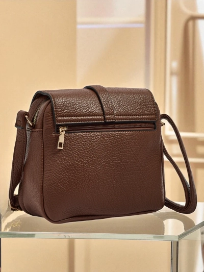 Royalfashion Sac à main polyvalent carré en cuir écologique