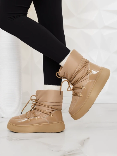 Royalfashion Bottes de neige à enfiler pour femme de couleur marron Dabenda
