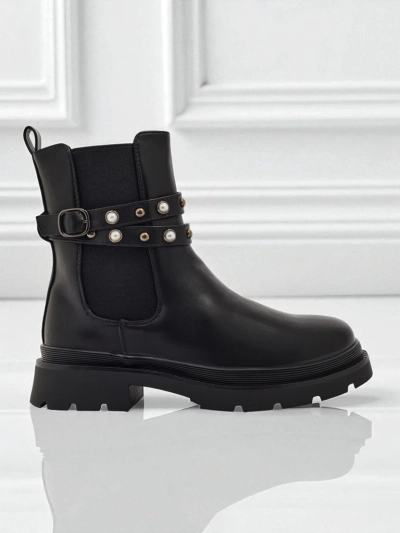 Bottines montantes pour femmes en cuir écologique Pearl Mist